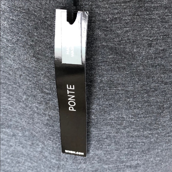 NWT WHBM Zipper Gray Ponte Stretch Mini Skirt 4 - Picture 11 of 16